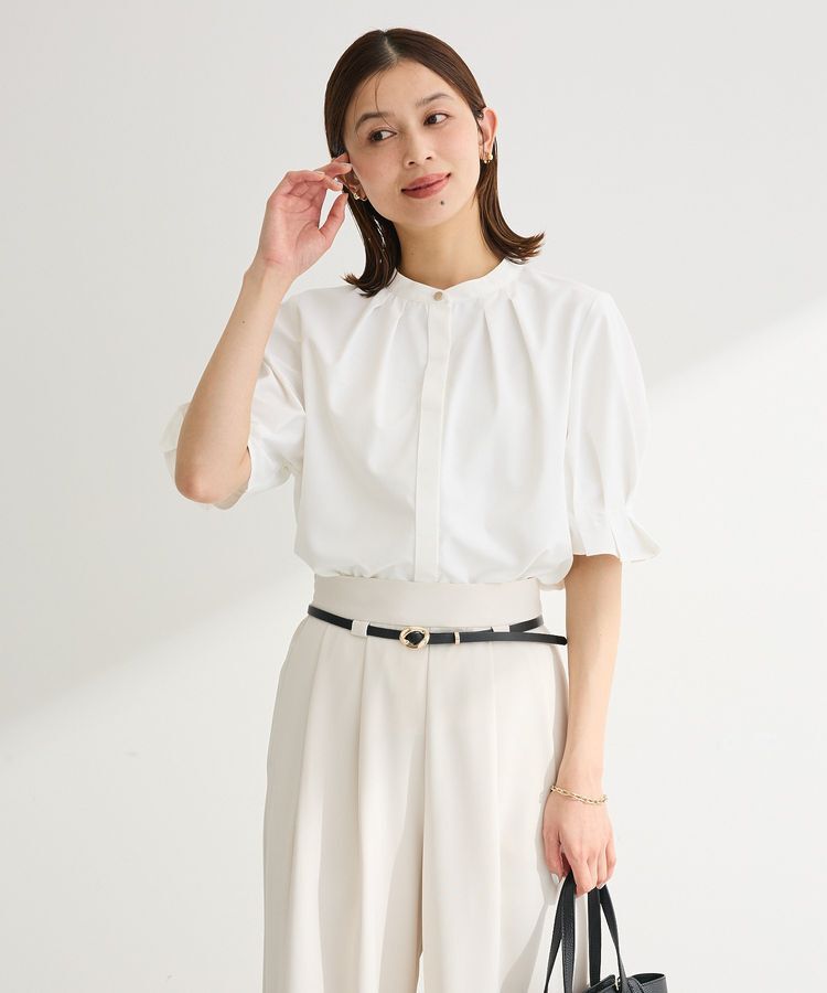 Green Parks「タックショートスリーブブラウス」|シャツ・ブラウス|