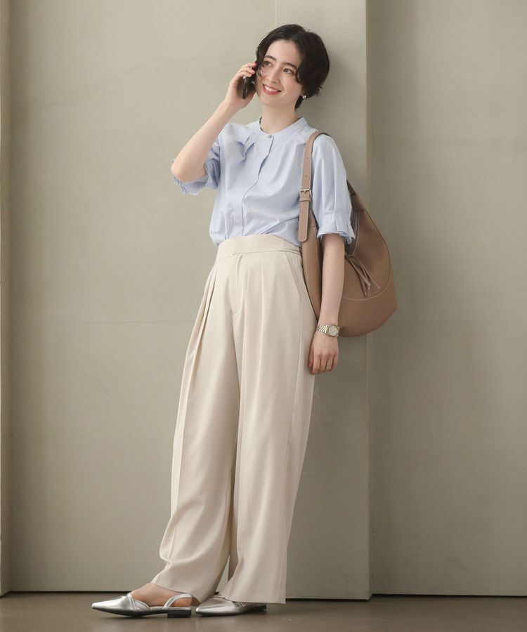 Green Parks「タックショートスリーブブラウス」|シャツ・ブラウス|