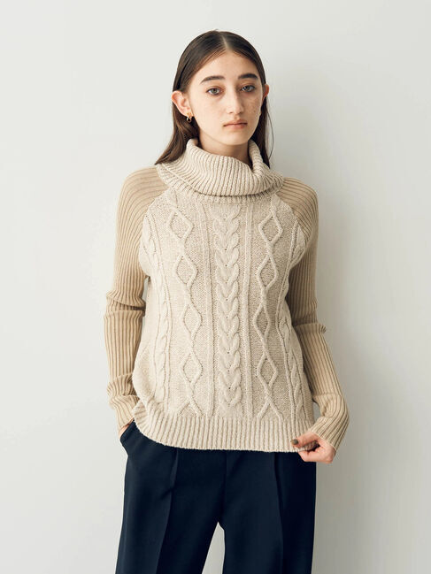 YECCA VECCA「ケーブルタートルネックニット」|ニット・セーター|