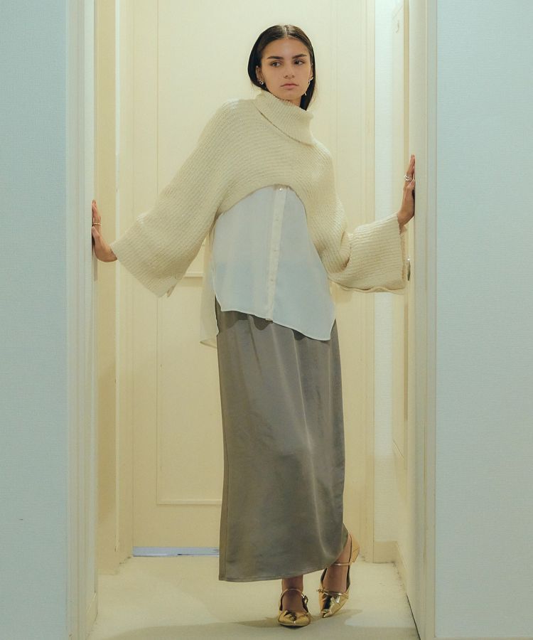 YECCA VECCA「2wayラメ混MIXニットベスト」|ベスト・ジレ|