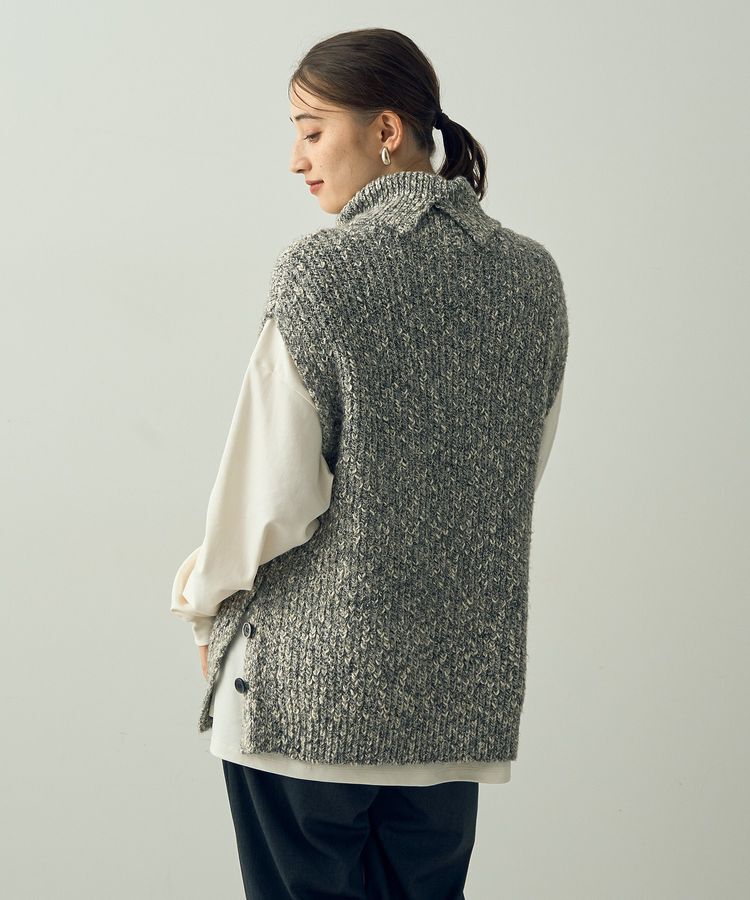 YECCA VECCA「2wayラメ混MIXニットベスト」|ベスト・ジレ|