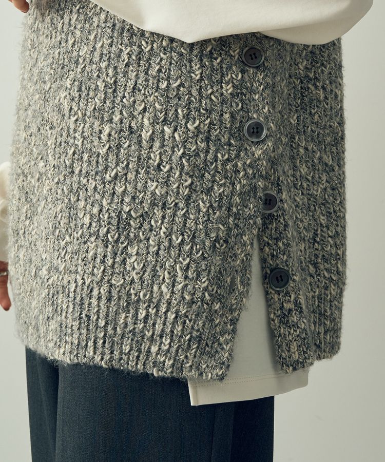 YECCA VECCA「2wayラメ混MIXニットベスト」|ベスト・ジレ|