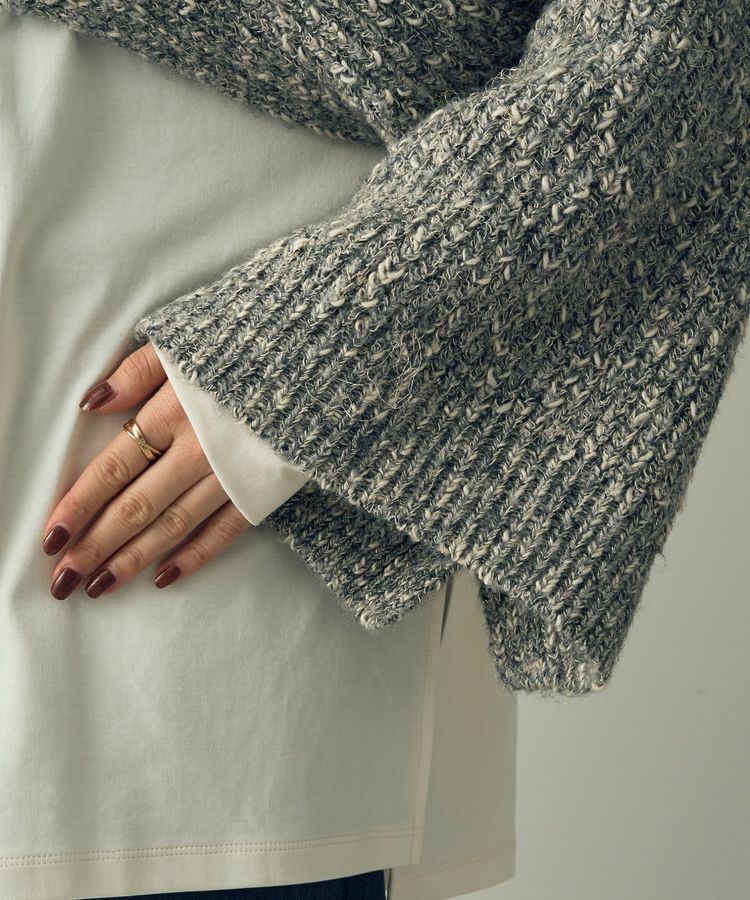 YECCA VECCA「2wayラメ混MIXニットベスト」|ベスト・ジレ|