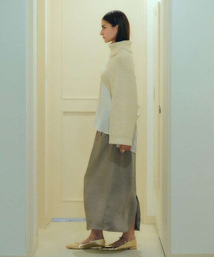 YECCA VECCA「2wayラメ混MIXニットベスト」|ベスト・ジレ|