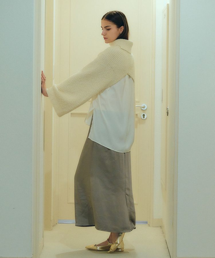 YECCA VECCA「2wayラメ混MIXニットベスト」|ベスト・ジレ|