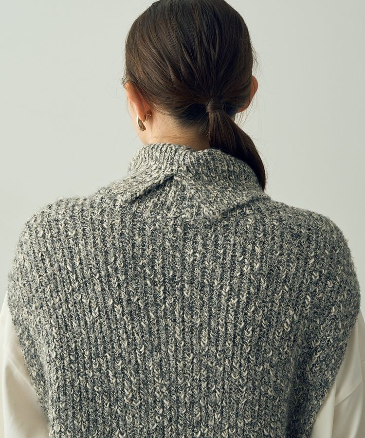 YECCA VECCA「2wayラメ混MIXニットベスト」|ベスト・ジレ|