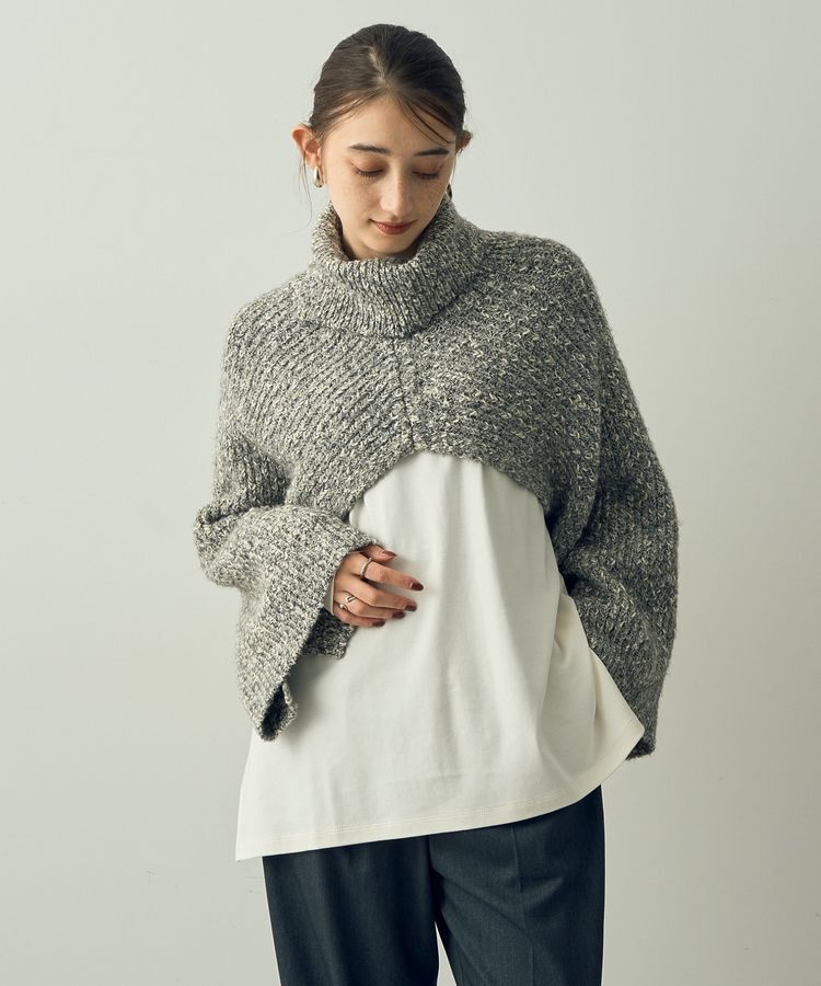 YECCA VECCA「2wayラメ混MIXニットベスト」|ベスト・ジレ|