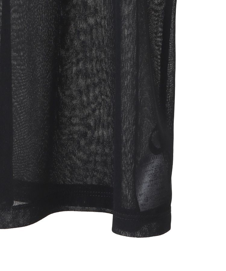 YECCA VECCA「クルーネック5分袖シアートップス」|Tシャツ・カットソー|