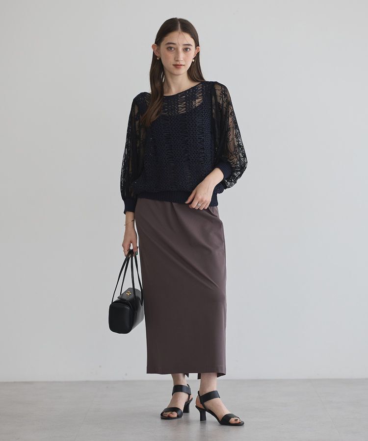 YECCA VECCA「【archive】テープヤーン袖レースプルオーバー」|ニット・セーター|