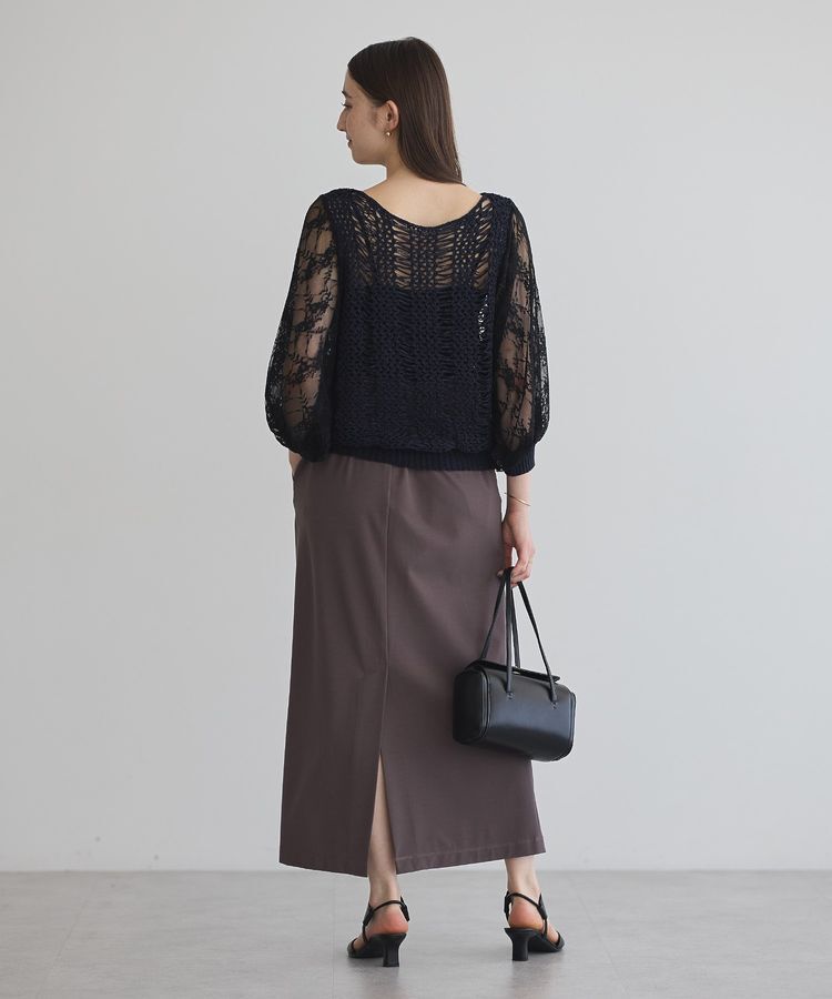 YECCA VECCA「【archive】テープヤーン袖レースプルオーバー」|ニット・セーター|