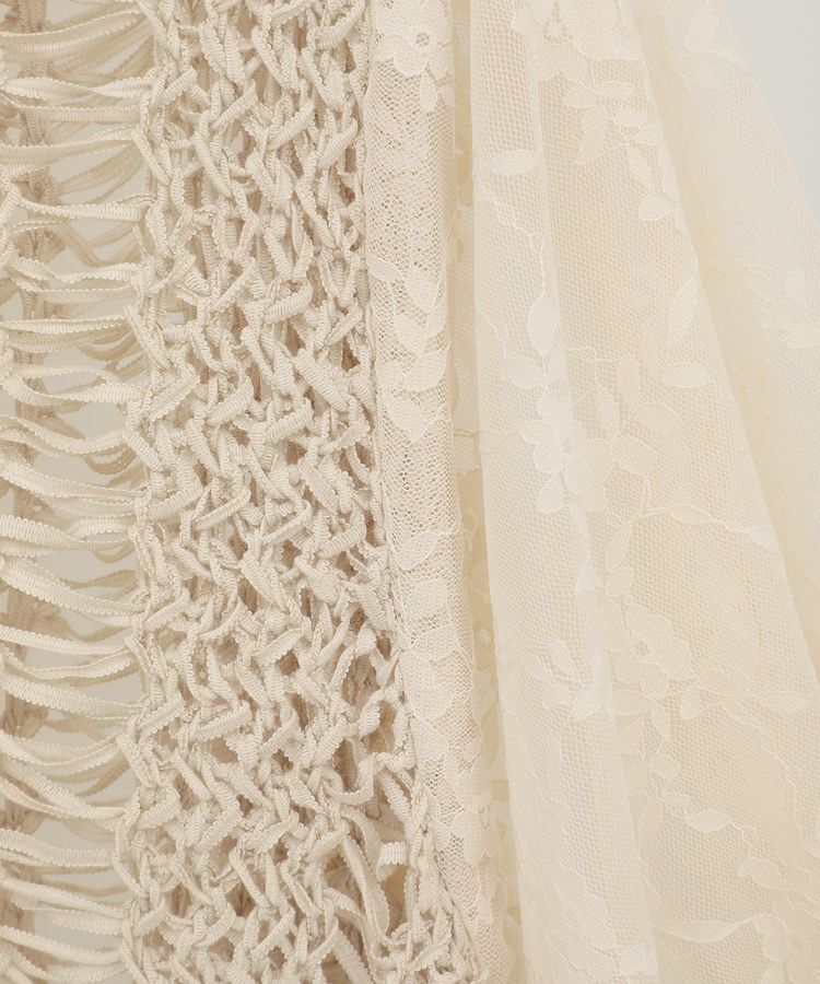 YECCA VECCA「【archive】テープヤーン袖レースプルオーバー」|ニット・セーター|