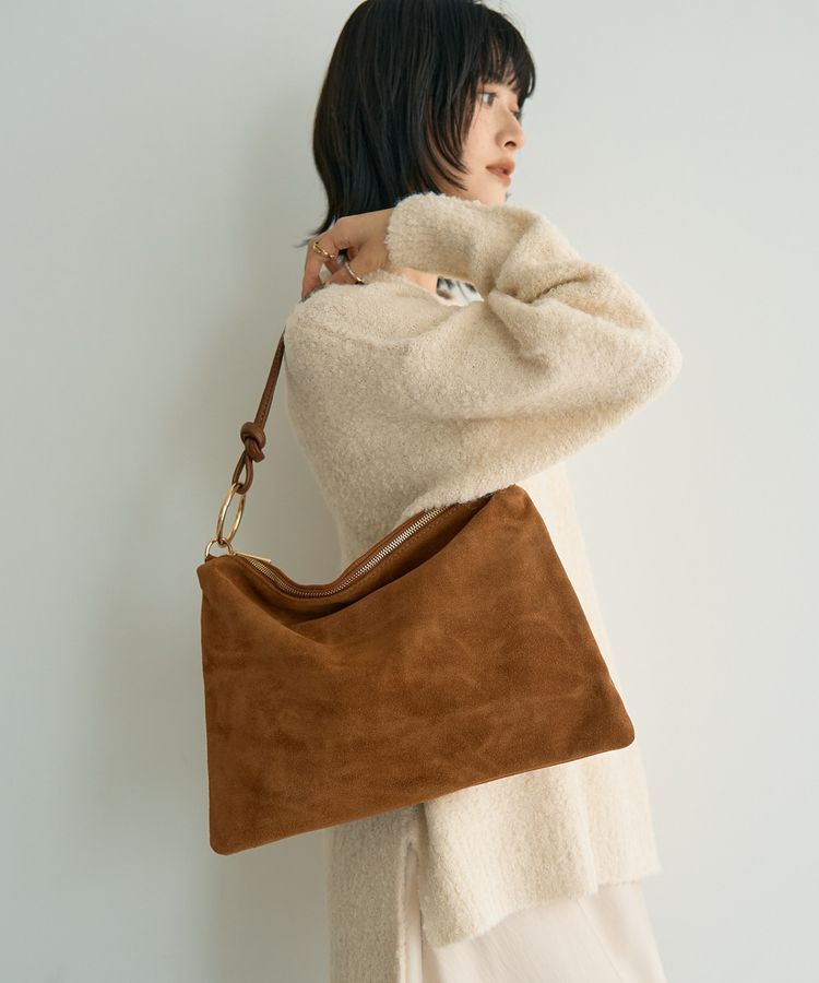 YECCA VECCA「【AULENTTI】スエードショルダーバッグ」|ショルダー・メッセンジャー|Dark Brown
