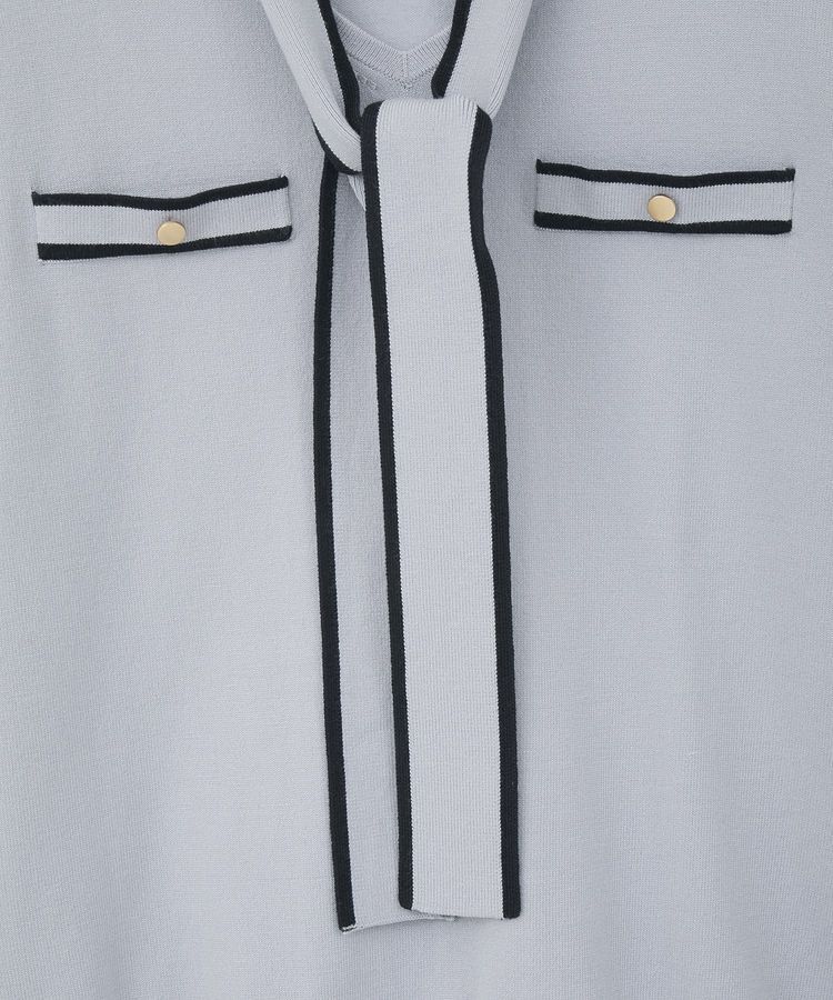 YECCA VECCA「配色ボウタイニット」|ニット・セーター|