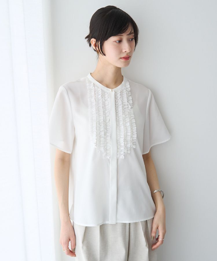 YECCA VECCA「フリルデザインブラウス」|シャツ・ブラウス|