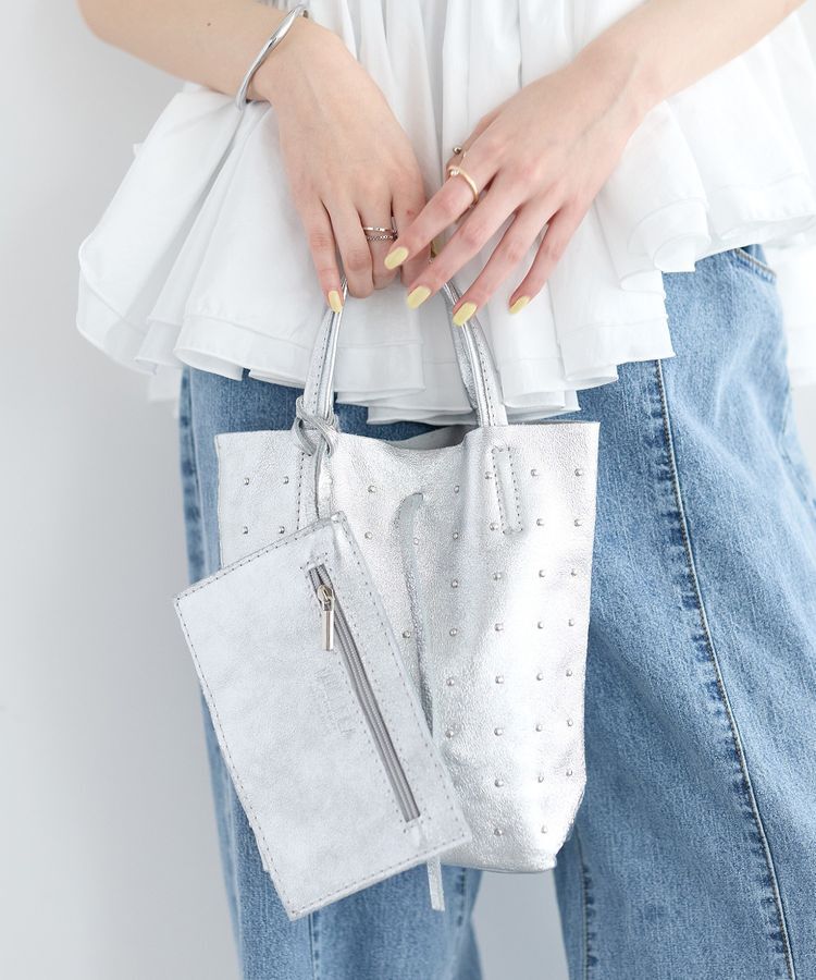 YECCA VECCA「【MILLELA FIRENZE】スタッズミニトート」|トートバッグ|Silver