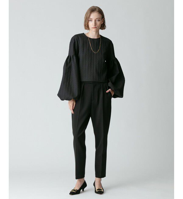 allureville「ダブルクロステーパードタックパンツ」|その他|