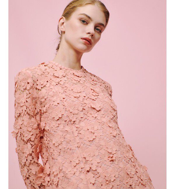 LOULOU WILLOUGHBY「【LOULOU WILLOUGHBY】ケミカルフラワーレースワンピース」|ワンピース|