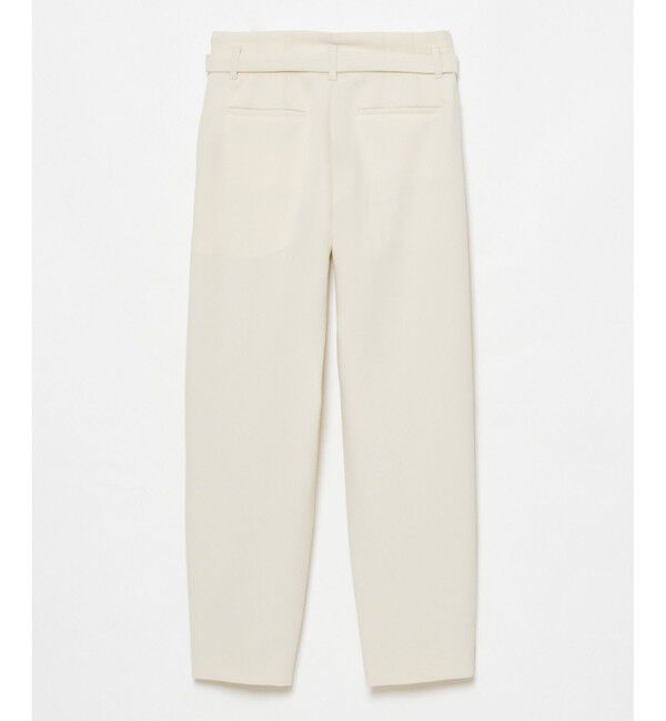 allureville「ダブルクロスベルト付タックパンツ」|チノ|