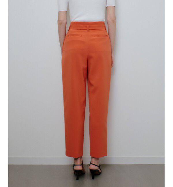 allureville「ダブルクロスベルト付タックパンツ」|チノ|