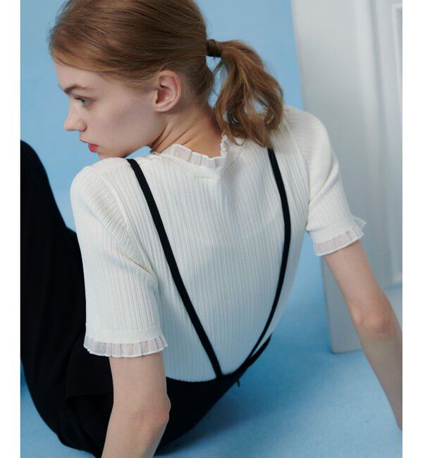 LOULOU WILLOUGHBY「【LOULOU WILLOUGHBY】ハーフチューブラーリブニット」|ニット・セーター|