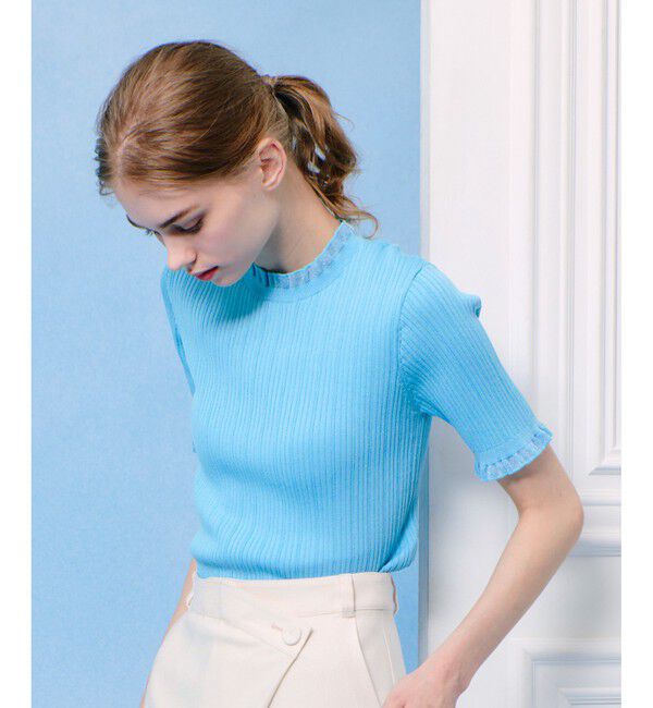 LOULOU WILLOUGHBY「【LOULOU WILLOUGHBY】ハーフチューブラーリブニット」|ニット・セーター|