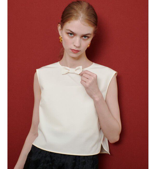 LOULOU WILLOUGHBY「【LOULOU WILLOUGHBY】サテンリボンブラウス」|シャツ・ブラウス|