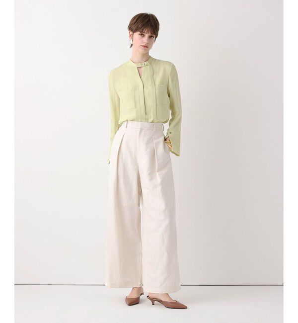 allureville「ブライトツイルアシメボウブラウス」|シャツ・ブラウス|