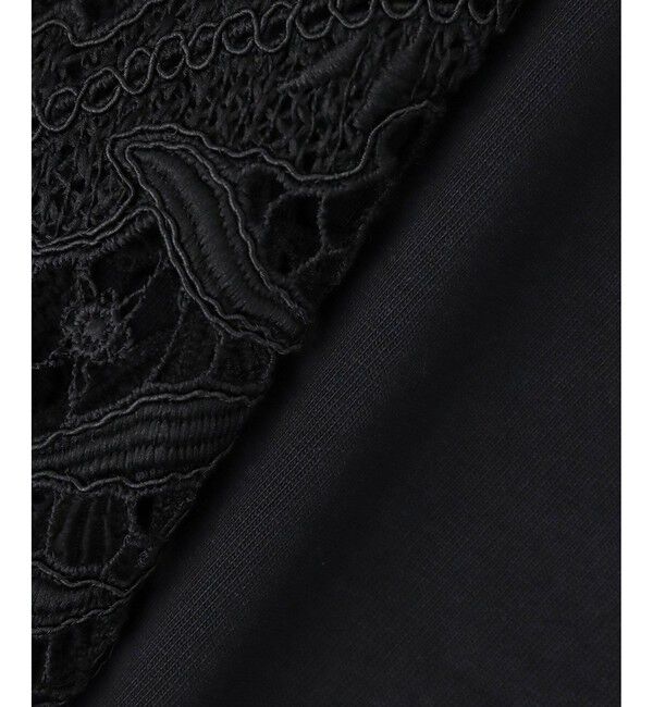 LOULOU WILLOUGHBY「【LOULOU WILLOUGHBY】レースドッキングロングＴシャツ」|Tシャツ・カットソー|