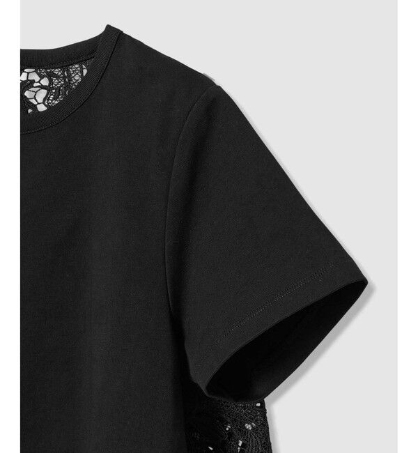 LOULOU WILLOUGHBY「【LOULOU WILLOUGHBY】レースドッキングロングＴシャツ」|Tシャツ・カットソー|