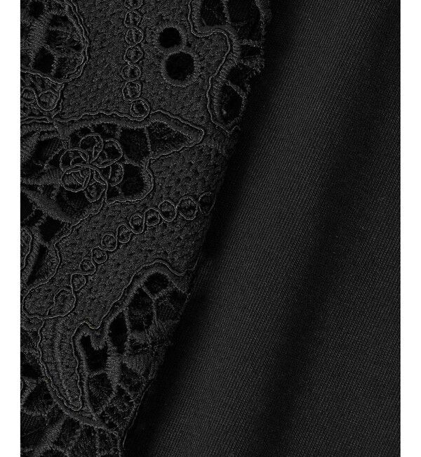 LOULOU WILLOUGHBY「【LOULOU WILLOUGHBY】レースドッキングロングＴシャツ」|Tシャツ・カットソー|