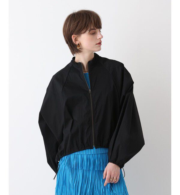 allureville「トランスペアレントコクーンブルゾン」|ブルゾン・スタジャン|ブラック