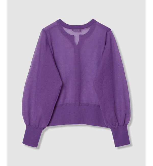 allureville「シアーラミスキッパーカーディガン」|ニット・セーター|