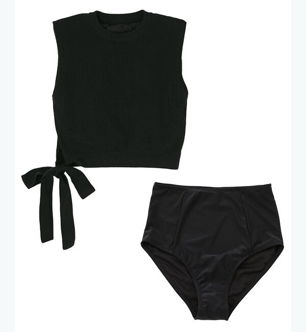 SEA DRESS「サイドリボンニット&times;ハイウエストビキニ」|ビキニ|