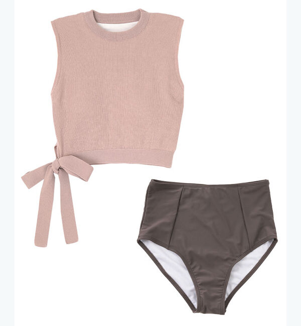 SEA DRESS「サイドリボンニット&times;ハイウエストビキニ」|ビキニ|