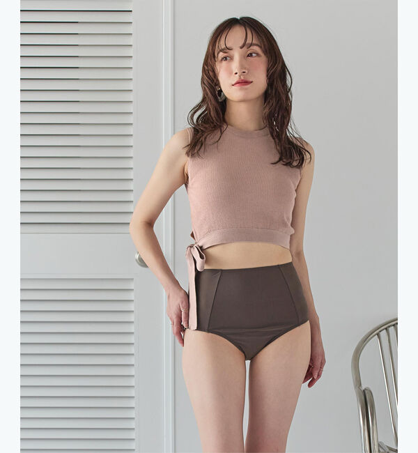 SEA DRESS「サイドリボンニット&times;ハイウエストビキニ」|ビキニ|