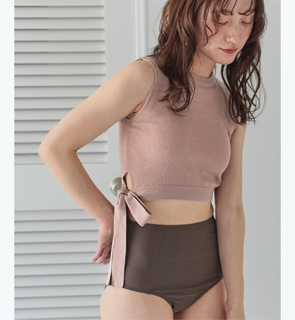 SEA DRESS「サイドリボンニット&times;ハイウエストビキニ」|ビキニ|