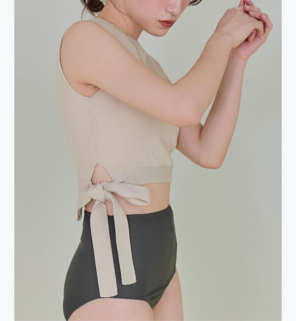 SEA DRESS「サイドリボンニット&times;ハイウエストビキニ」|ビキニ|