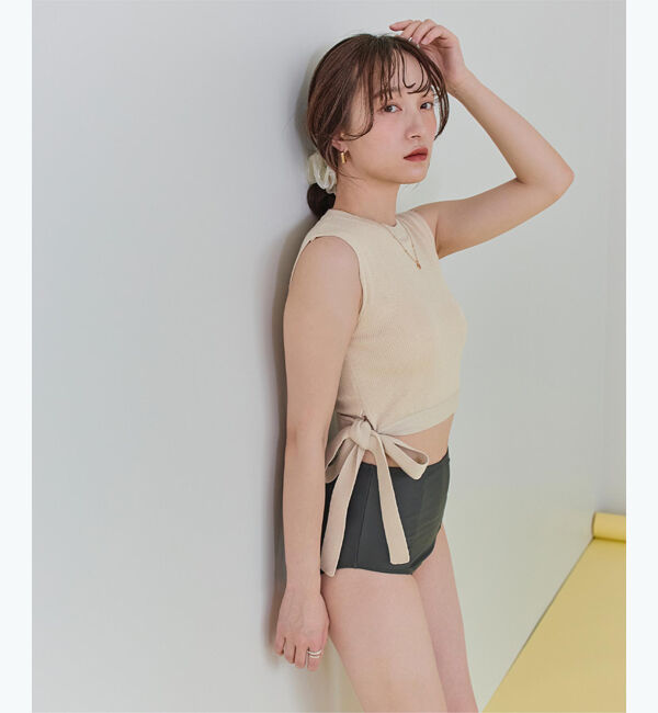 SEA DRESS「サイドリボンニット&times;ハイウエストビキニ」|ビキニ|