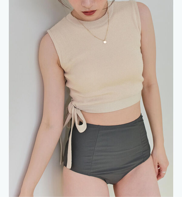 SEA DRESS「サイドリボンニット&times;ハイウエストビキニ」|ビキニ|