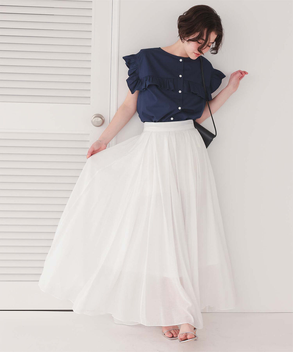 titivate「フレンチスリーブフリルブラウス」|シャツ・ブラウス|