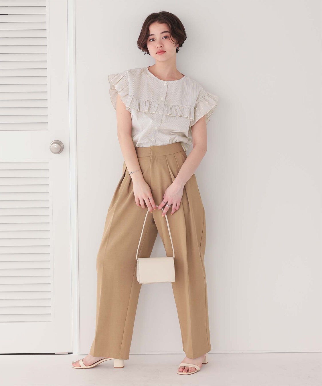 titivate「フレンチスリーブフリルブラウス」|シャツ・ブラウス|