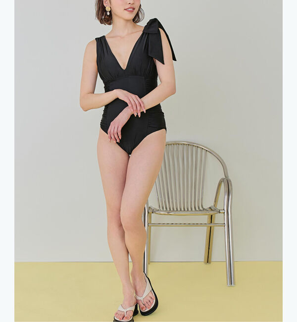 SEA DRESS「深Vネックシンプルワンピース」|ビキニ|