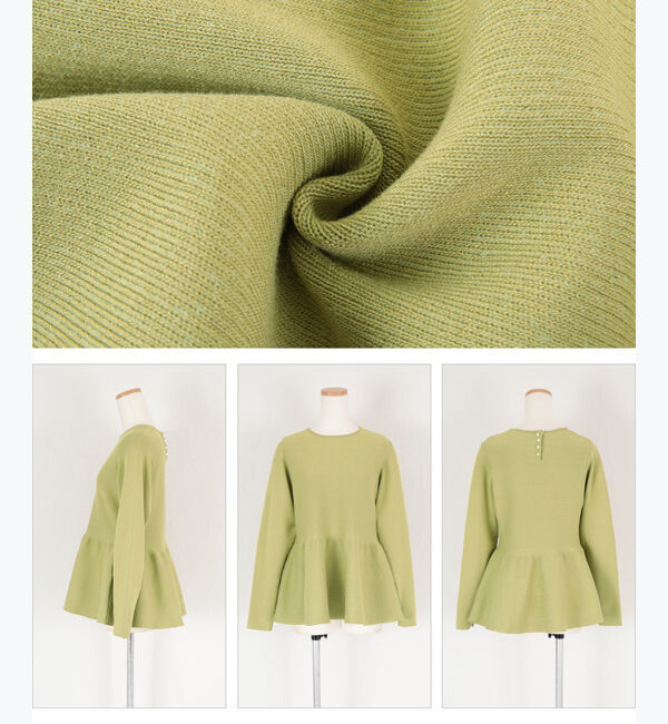 titivate「バックパールデザインニットトップス」|ニット・セーター|