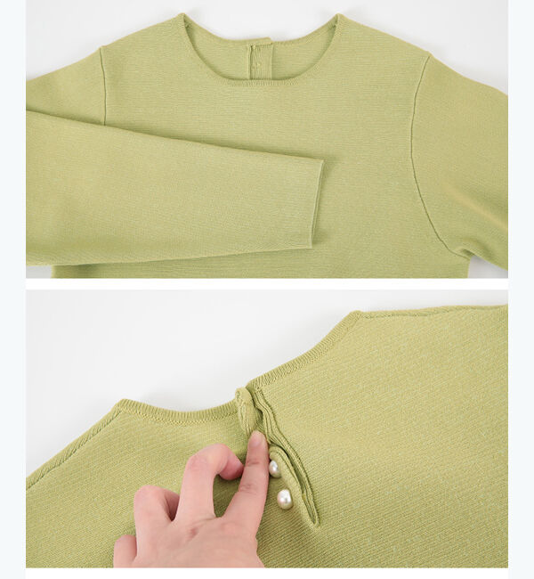 titivate「バックパールデザインニットトップス」|ニット・セーター|