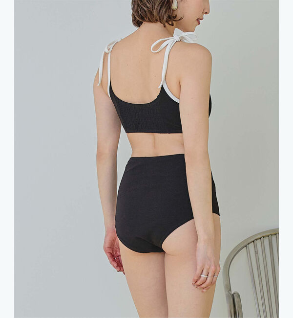 SEA DRESS「パイピングデザインハイウエストビキニ/水着」|ビキニ|