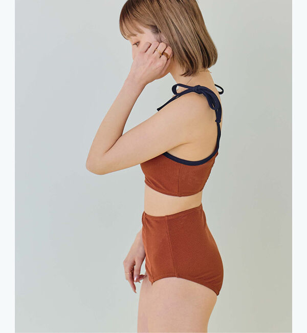 SEA DRESS「パイピングデザインハイウエストビキニ/水着」|ビキニ|