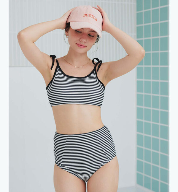 SEA DRESS「パイピングデザインハイウエストビキニ/水着」|ビキニ|