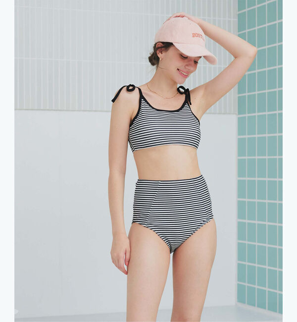 SEA DRESS「パイピングデザインハイウエストビキニ/水着」|ビキニ|