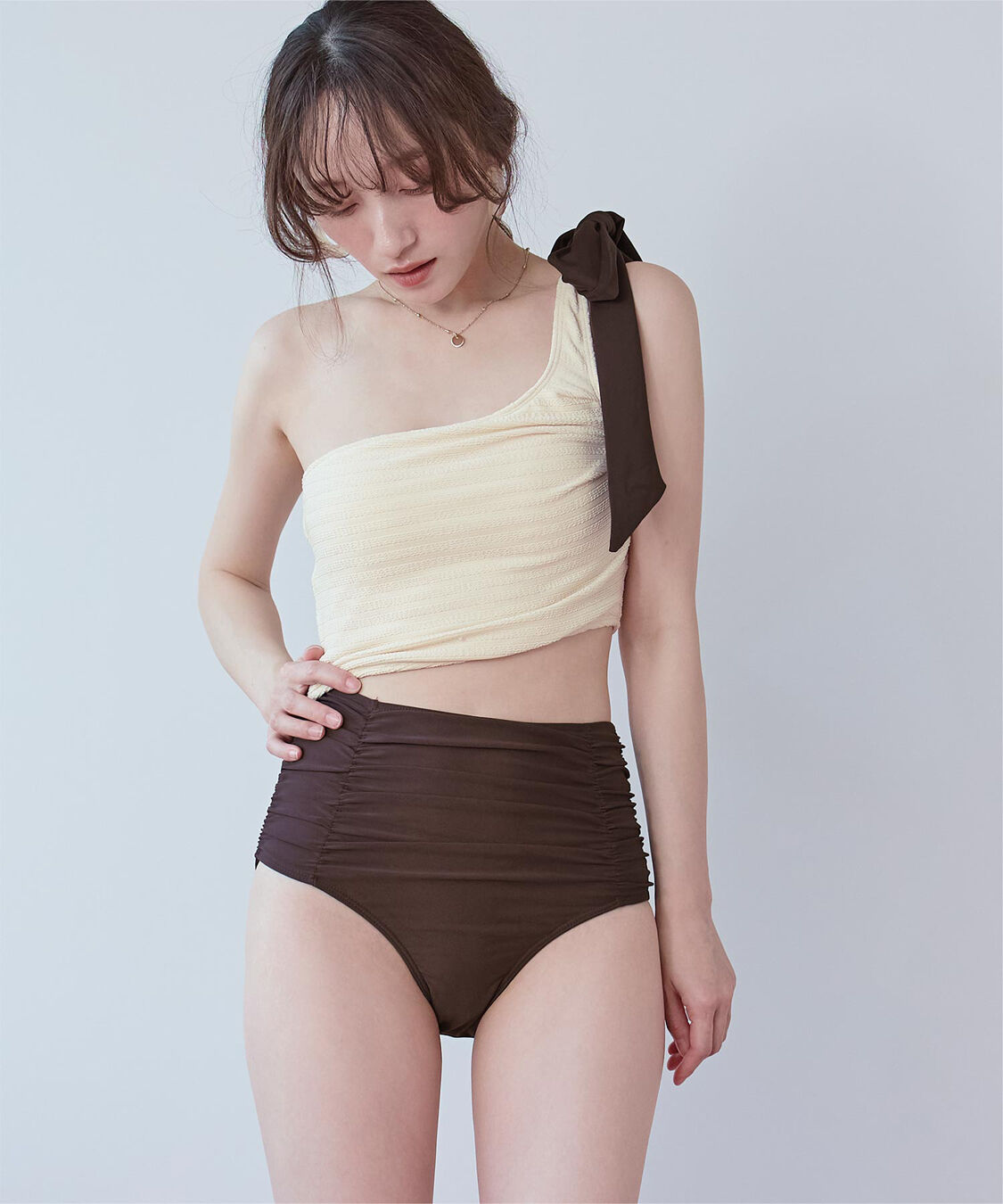 SEA DRESS「ワンショルダーカットアウトワンピース」|ビキニ|