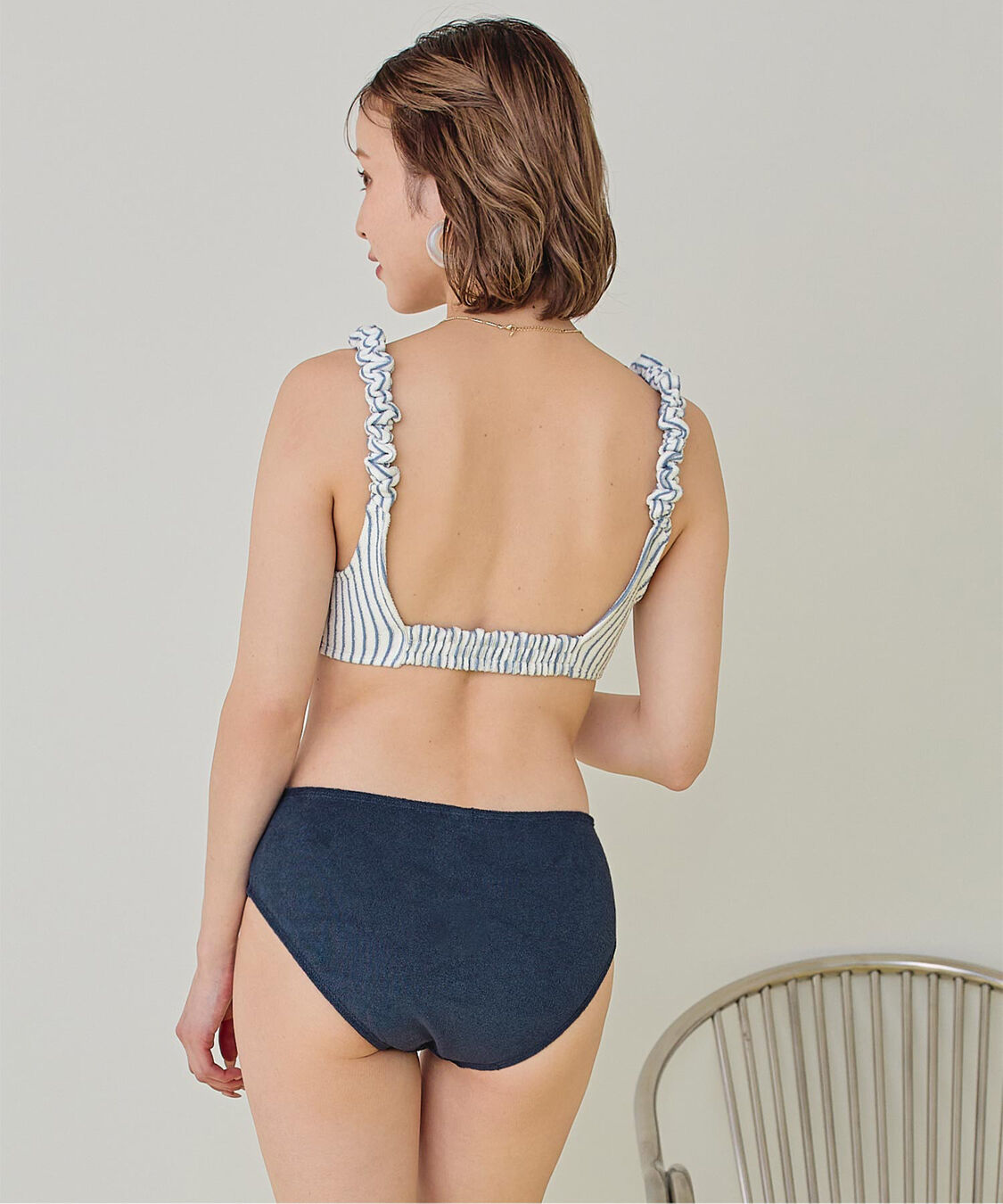 SEA DRESS「ﾊﾟｲﾙ地ｼｮﾙﾀﾞｰｷﾞｬｻﾞｰﾋﾞｷﾆ/水着」|ビキニ|